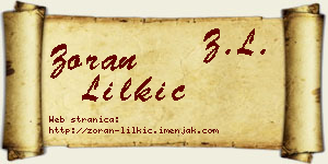 Zoran Lilkić vizit kartica